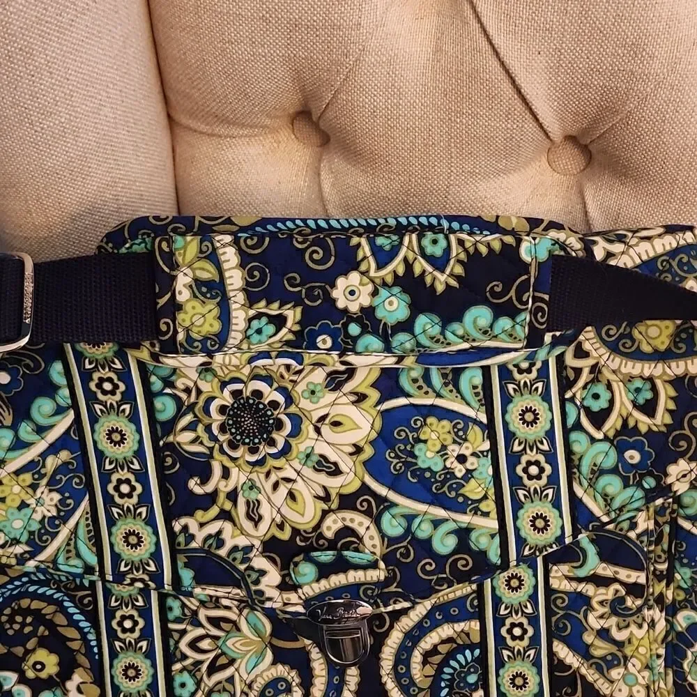 Like New Vera Bradley Blue and Green Messenger Bag